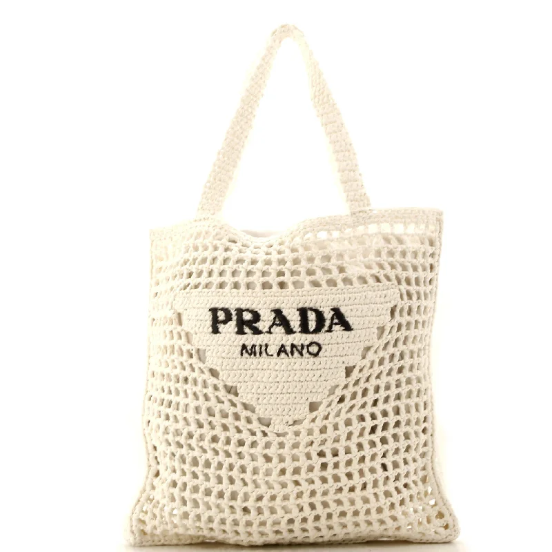 Women's Tote Bag with Detachable Pouch in Purple for Added ConvenienceTriangle Logo Open Tote Raffia Women's Tote Bag with Detachable Pouch in Purple for Added ConvenienceTriangle Logo Open Tote Raffia