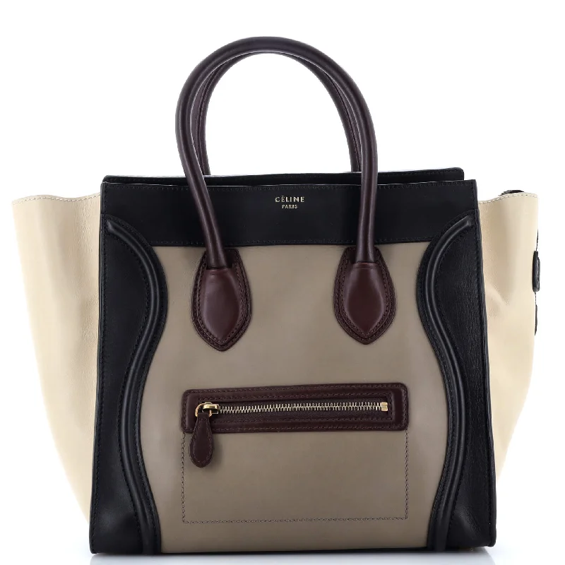 Women's Tote Bag with Detachable Pouch in Purple for Added ConvenienceTricolor Luggage Bag Leather Mini