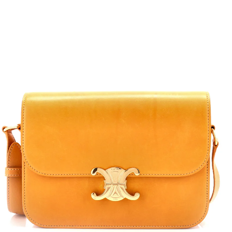 Printed Silk Shoulder Bag in Red for a Pop of ColorTriomphe Shoulder Bag Smooth Calfskin Medium