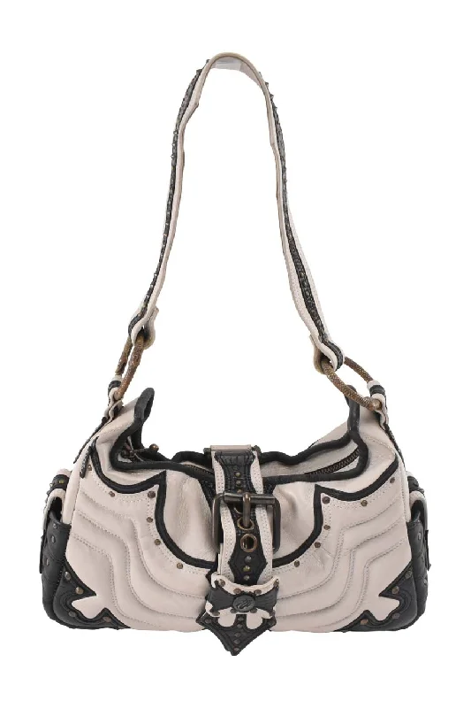 Leather Shoulder Bag with Magnetic Closure in Black for Quick Access[WB4345] UNLABELED  | Shoulder Bag