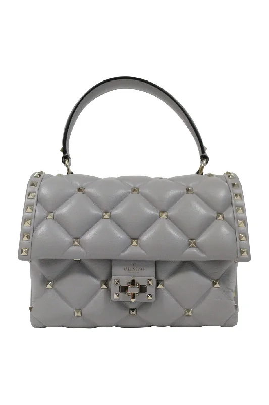 Vegan Leather Shoulder Bag in Gray for Ethical Fashion Lovers[WB4302] Valentino Garavani | Shoulder Bag