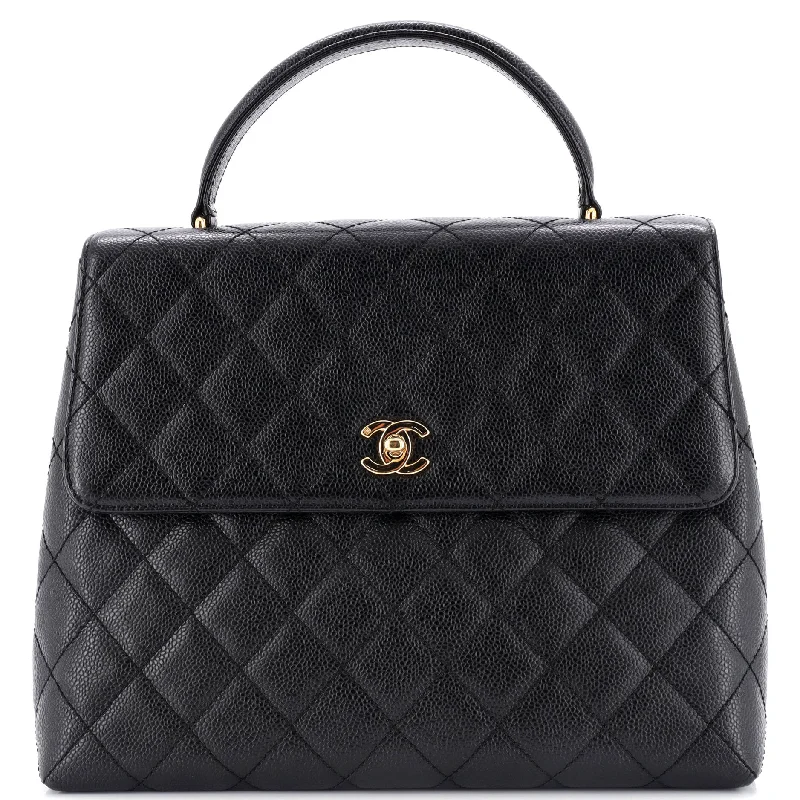 Quilted Shoulder Bag in Cream for a Classic and Elegant LookWomen's Shoulder Bag with Adjustable Strap in Pink for ComfortVintage Classic Top Handle Flap Bag Quilted Lambskin Jumbo
