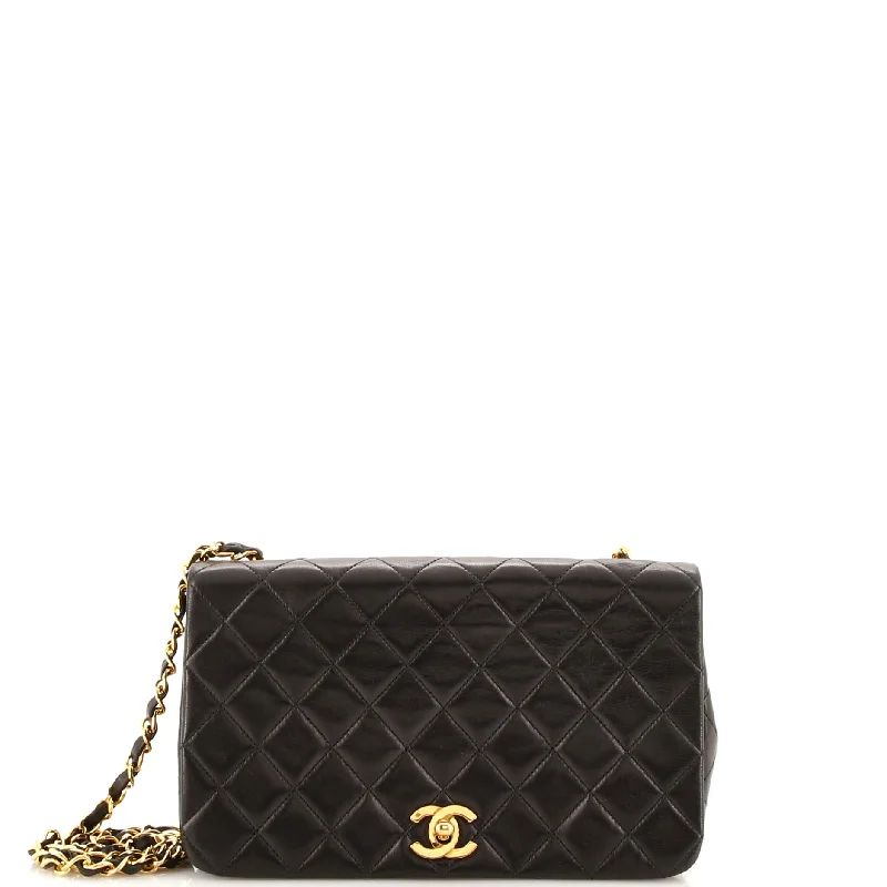 Vintage Full Flap Bag Quilted Lambskin Medium