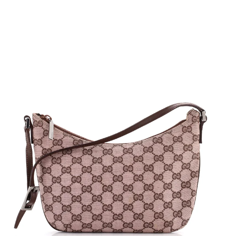 Women's Shoulder Bag with Faux Fur Strap in White for Winter StyleVintage Pochette Shoulder Bag GG Canvas Small Women's Shoulder Bag with Faux Fur Strap in White for Winter StyleVintage Pochette Shoulder Bag GG Canvas Small