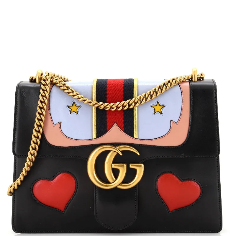 Quilted Shoulder Bag in Cream for a Classic and Elegant LookWeb Heart GG Marmont Chain Shoulder Bag Leather Medium Quilted Shoulder Bag in Cream for a Classic and Elegant LookWeb Heart GG Marmont Chain Shoulder Bag Leather Medium