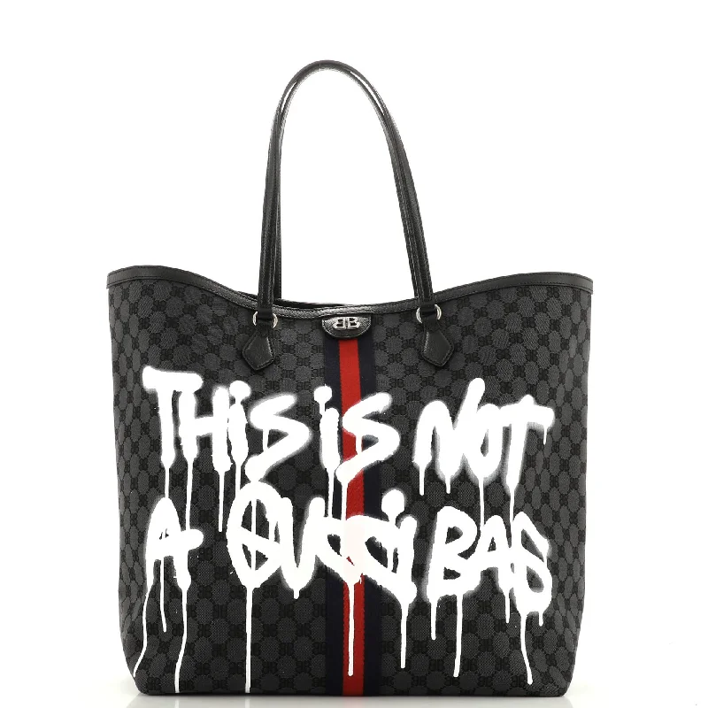 Faux Fur - Trimmed Tote Bag in White for a Cozy Winter Lookx Gucci The Hacker Project Tote Graffiti BB Canvas Large Faux Fur - Trimmed Tote Bag in White for a Cozy Winter Lookx Gucci The Hacker Project Tote Graffiti BB Canvas Large
