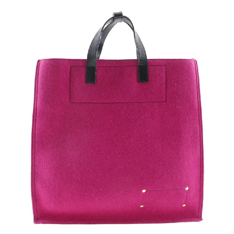 Faux Fur - Trimmed Tote Bag in White for a Cozy Winter LookWomen's Tote Bag with Detachable Pouch in Purple for Added ConvenienceYves Saint Laurent  Synthetic Tote Bag (Pre-Owned)