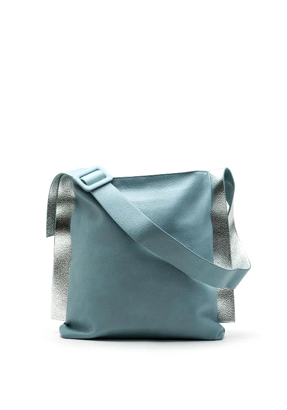 Quilted Tote Bag in Cream with Silver Hardware for a Classic and Sophisticated StyleZen Collection Oversized Strap Tote Bag, Blue