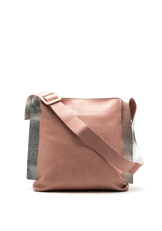 Metallic Tote Bag in Rose Gold with Chain Handles for a Glamorous Night OutZen Collection Oversized Strap Tote Bag, Pink