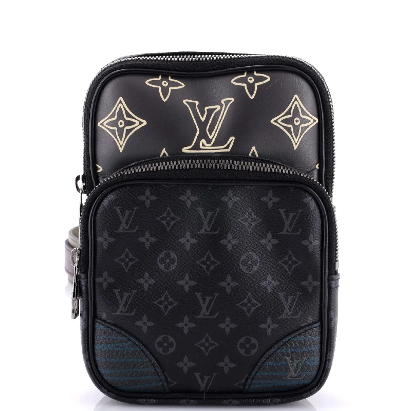 Vegan Leather Shoulder Bag in Gray for Ethical Fashion LoversWomen's Canvas Shoulder Bag in Navy with Striped Pattern for Beach TripsAmazone Sling Bag Patchwork Monogram Eclipse Canvas and Printed Leather Vegan Leather Shoulder Bag in Gray for Ethical Fashion LoversWomen's Canvas Shoulder Bag in Navy with Striped Pattern for Beach TripsAmazone Sling Bag Patchwork Monogram Eclipse Canvas and Printed Leather