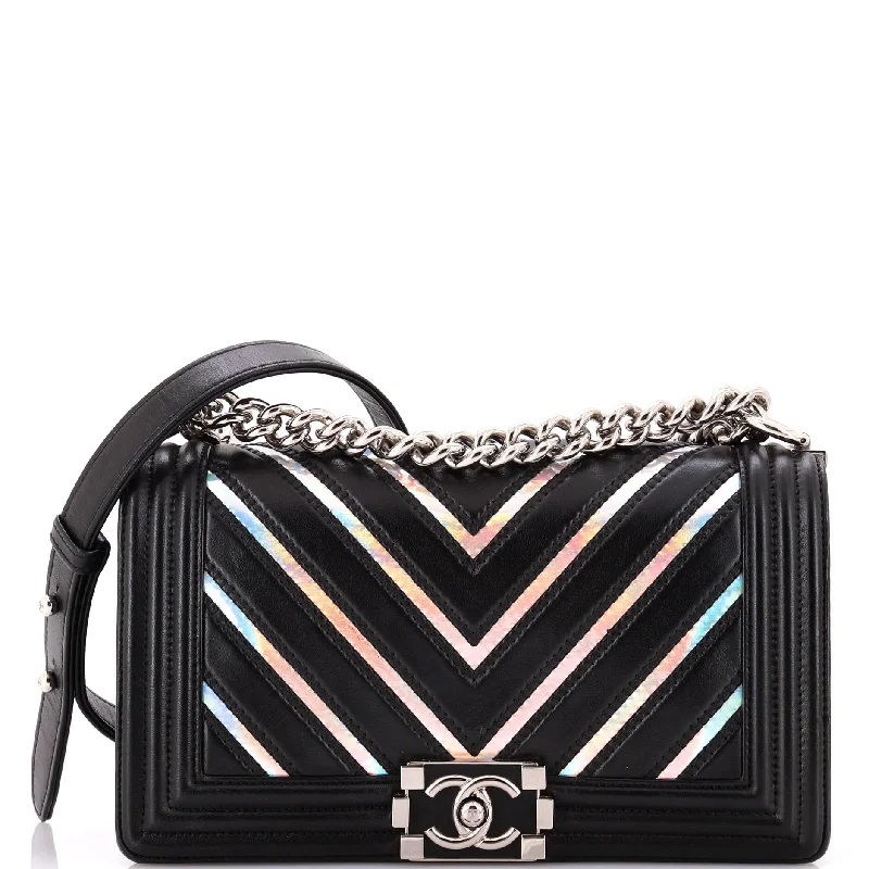 Printed Silk Shoulder Bag in Red for a Pop of ColorPvc Shoulder Bag in Clear with Glitter for a Fun and Modern LookBoy Flap Bag Chevron Lambskin with Holographic PVC Old Medium Printed Silk Shoulder Bag in Red for a Pop of ColorPvc Shoulder Bag in Clear with Glitter for a Fun and Modern LookBoy Flap Bag Chevron Lambskin with Holographic PVC Old Medium