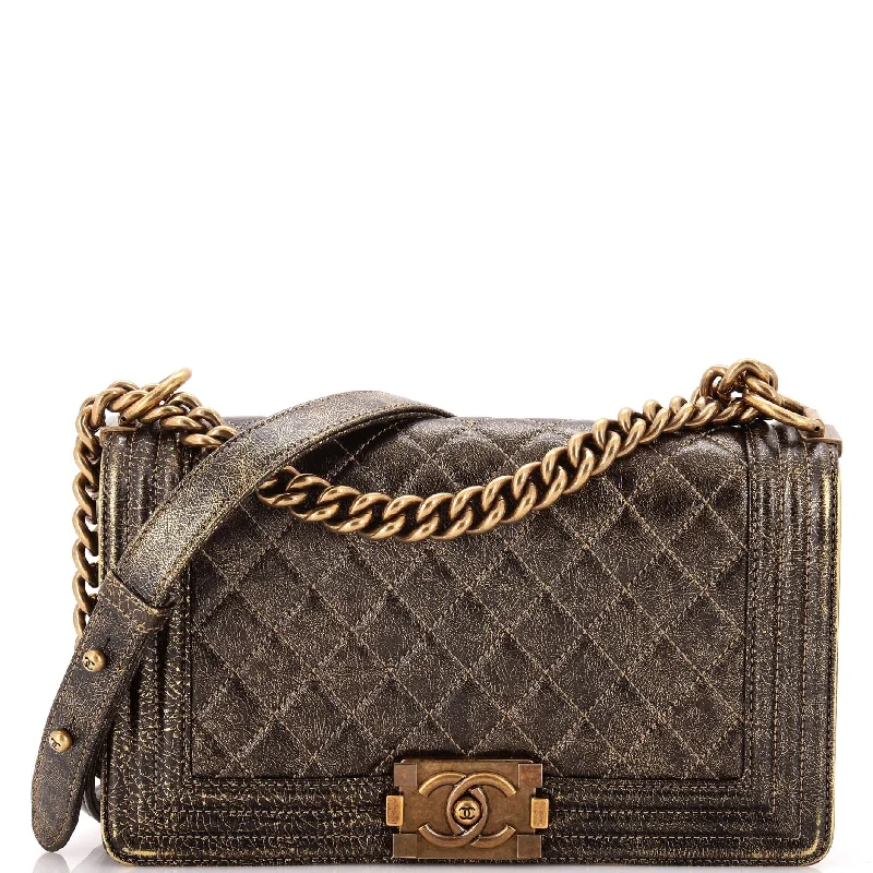 Women's Shoulder Bag with Fringe Details in Brown for a Bohemian StyleVegan Leather Shoulder Bag in Gray for Ethical Fashion LoversBoy Flap Bag Quilted Crackled Calfskin Old Medium Women's Shoulder Bag with Fringe Details in Brown for a Bohemian StyleVegan Leather Shoulder Bag in Gray for Ethical Fashion LoversBoy Flap Bag Quilted Crackled Calfskin Old Medium