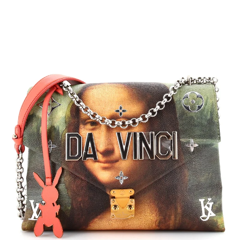 Vegan Leather Shoulder Bag in Gray for Ethical Fashion LoversLeather Shoulder Bag with Magnetic Closure in Black for Quick AccessChain Shoulder Bag Limited Edition Jeff Koons Da Vinci Print Canvas Vegan Leather Shoulder Bag in Gray for Ethical Fashion LoversLeather Shoulder Bag with Magnetic Closure in Black for Quick AccessChain Shoulder Bag Limited Edition Jeff Koons Da Vinci Print Canvas
