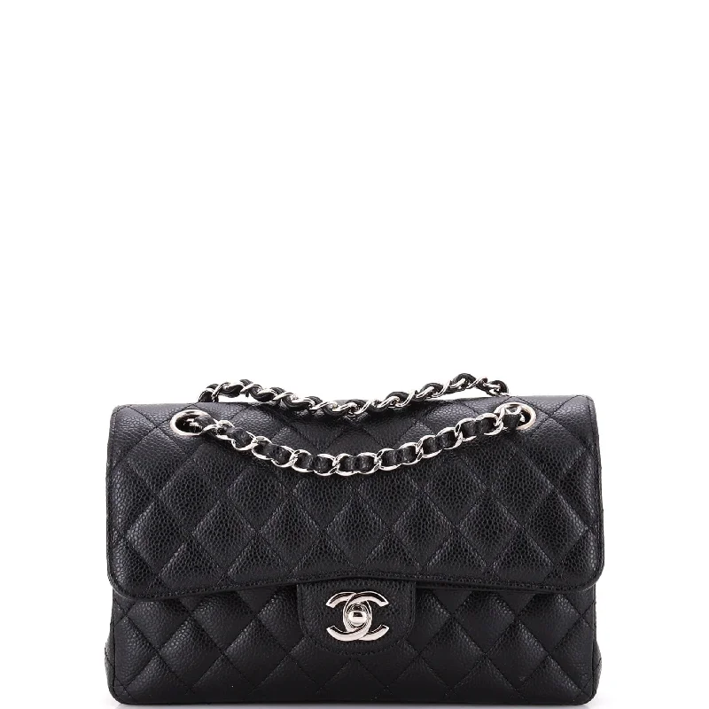Shoulder Bag with Chain Strap in Silver for a Trendy AppearanceMetallic Shoulder Bag in Gold for Special OccasionsClassic Double Flap Bag Quilted Caviar Small Shoulder Bag with Chain Strap in Silver for a Trendy AppearanceMetallic Shoulder Bag in Gold for Special OccasionsClassic Double Flap Bag Quilted Caviar Small