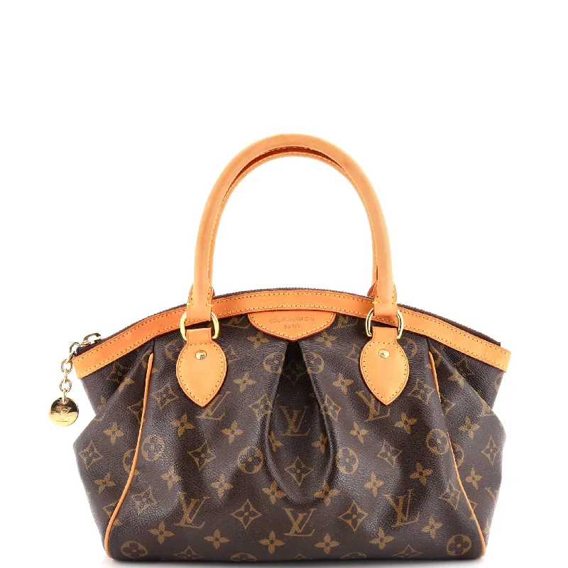 Women's Shoulder Bag with Zippered Pockets in Orange for SafetyPvc Shoulder Bag in Clear with Glitter for a Fun and Modern LookTivoli Handbag Monogram Canvas PM Women's Shoulder Bag with Zippered Pockets in Orange for SafetyPvc Shoulder Bag in Clear with Glitter for a Fun and Modern LookTivoli Handbag Monogram Canvas PM