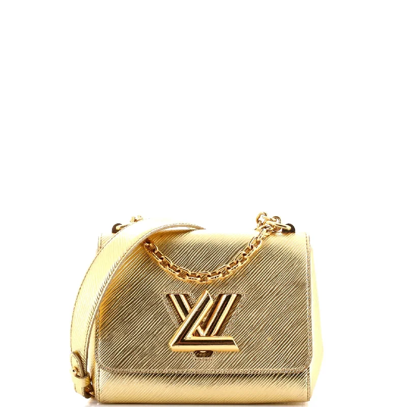 Canvas and Leather Combo Shoulder Bag in Tan for a Rustic LookShoulder Bag with Chain Strap in Silver for a Trendy AppearanceTwist Handbag Epi Leather PM Canvas and Leather Combo Shoulder Bag in Tan for a Rustic LookShoulder Bag with Chain Strap in Silver for a Trendy AppearanceTwist Handbag Epi Leather PM